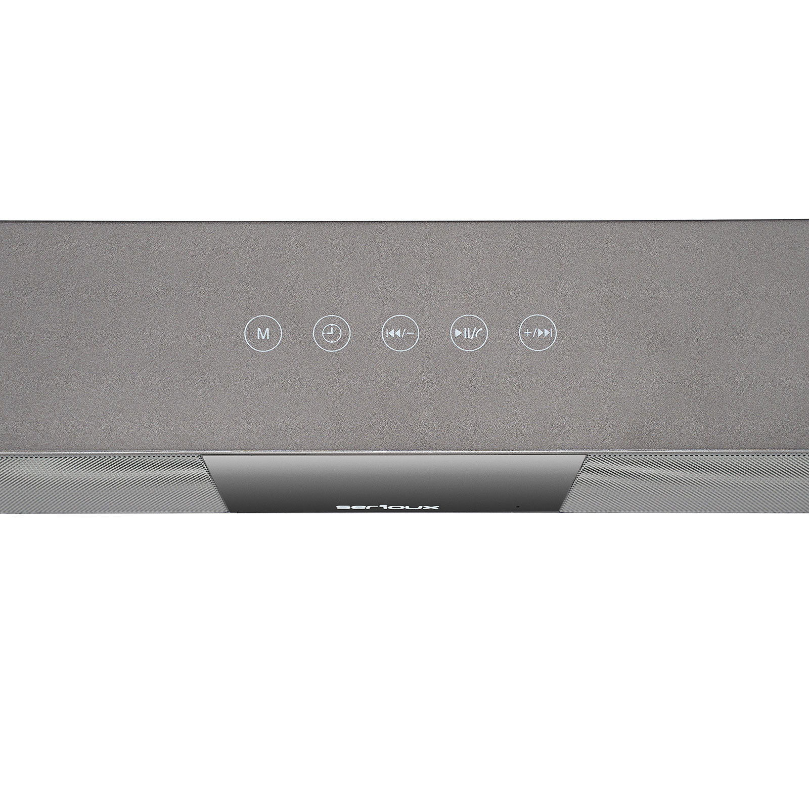 boxa cu bluetooth si radio argintiu Horizon detaliu