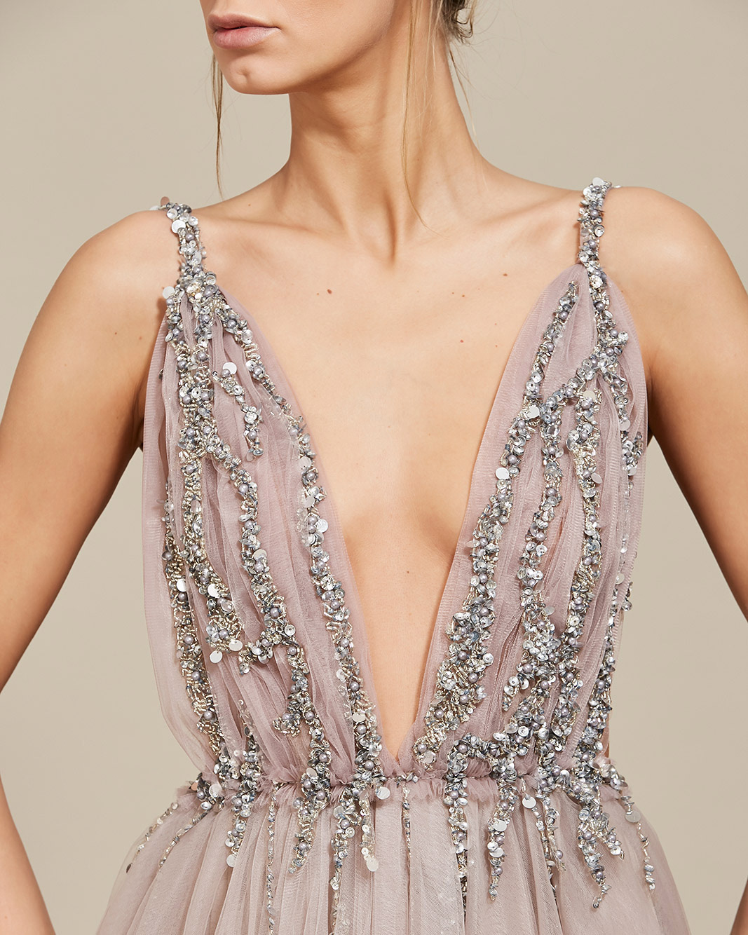 rochie de ocazie detaliu din fata