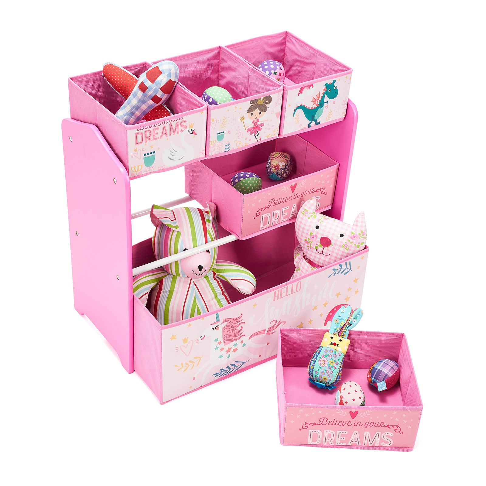 corp de depozitare roz U-Grow cu jucarii