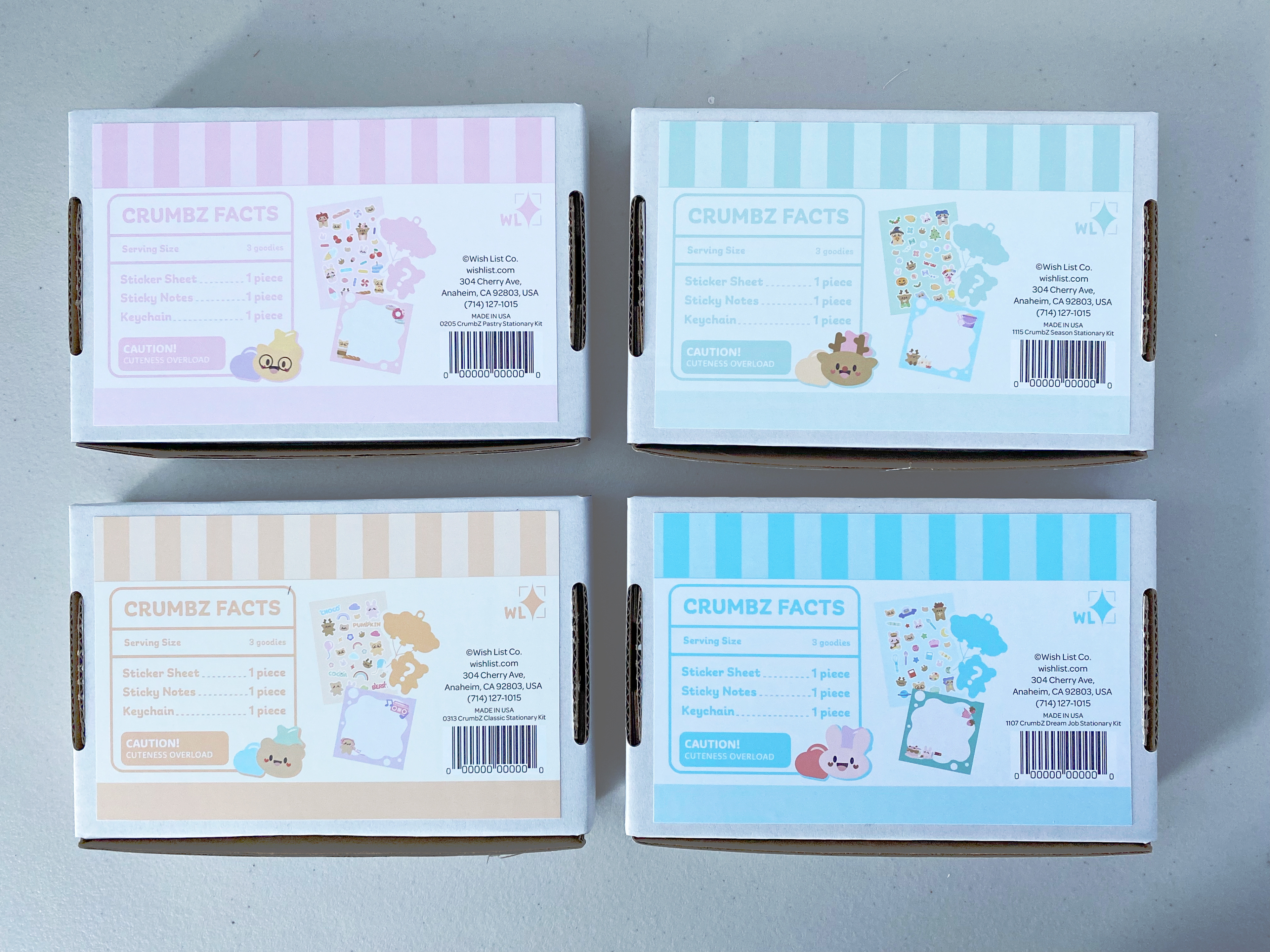 CrumbZ Stationary Labels - Back