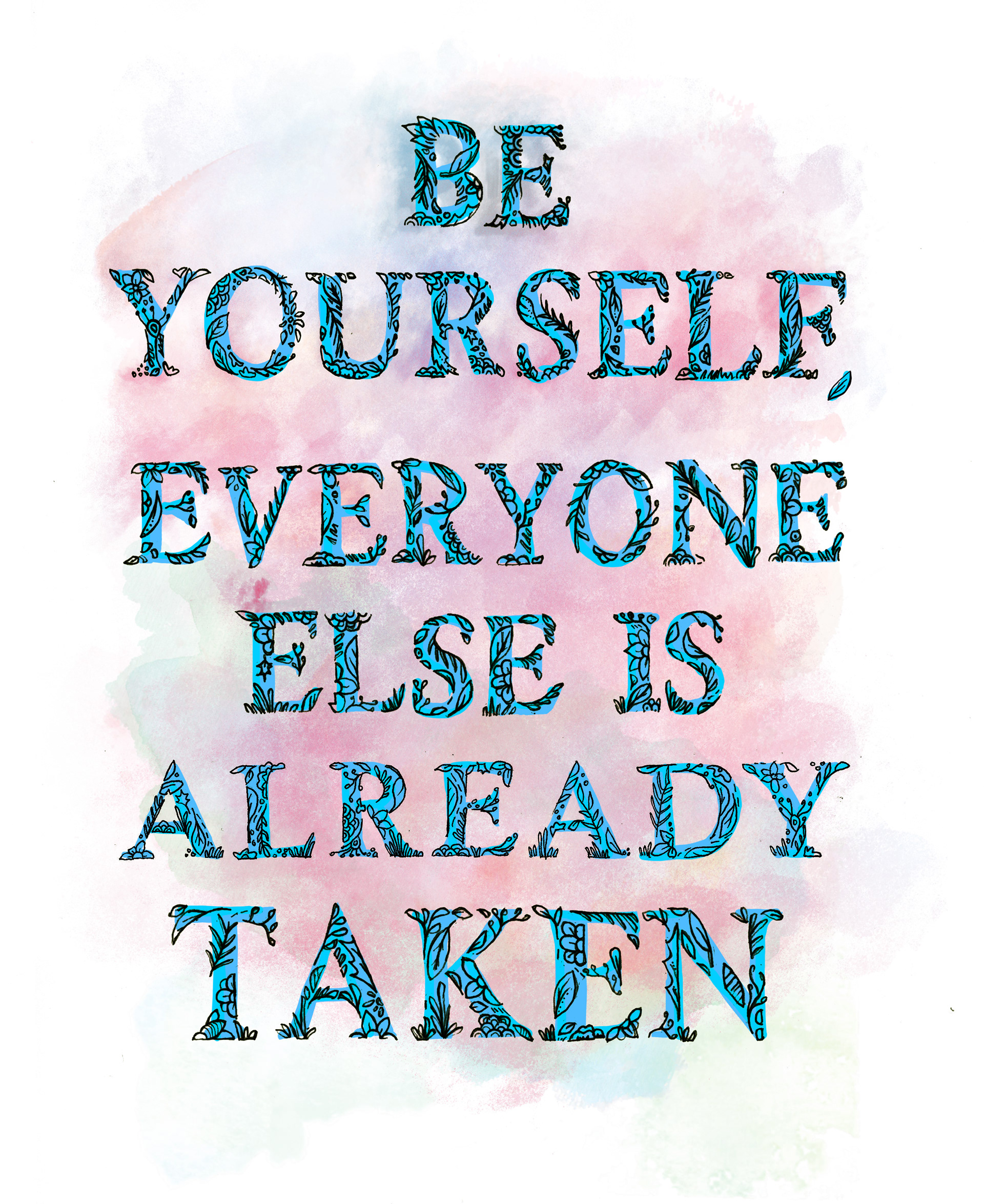 Oscar Wilde quote designed for Marketing campaign