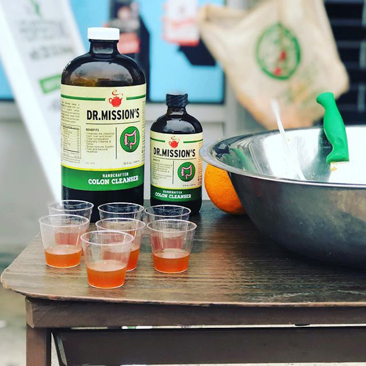Dr.Mission's pop up at health food stores