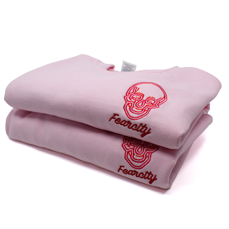 Embroidered City Lights design for Fearcity Brand