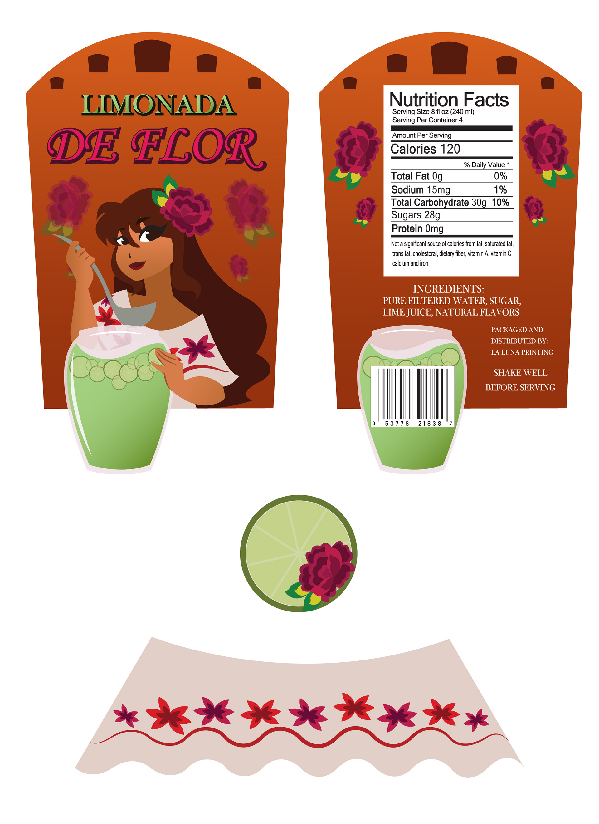 Limonada De Flor Bottle Mockup