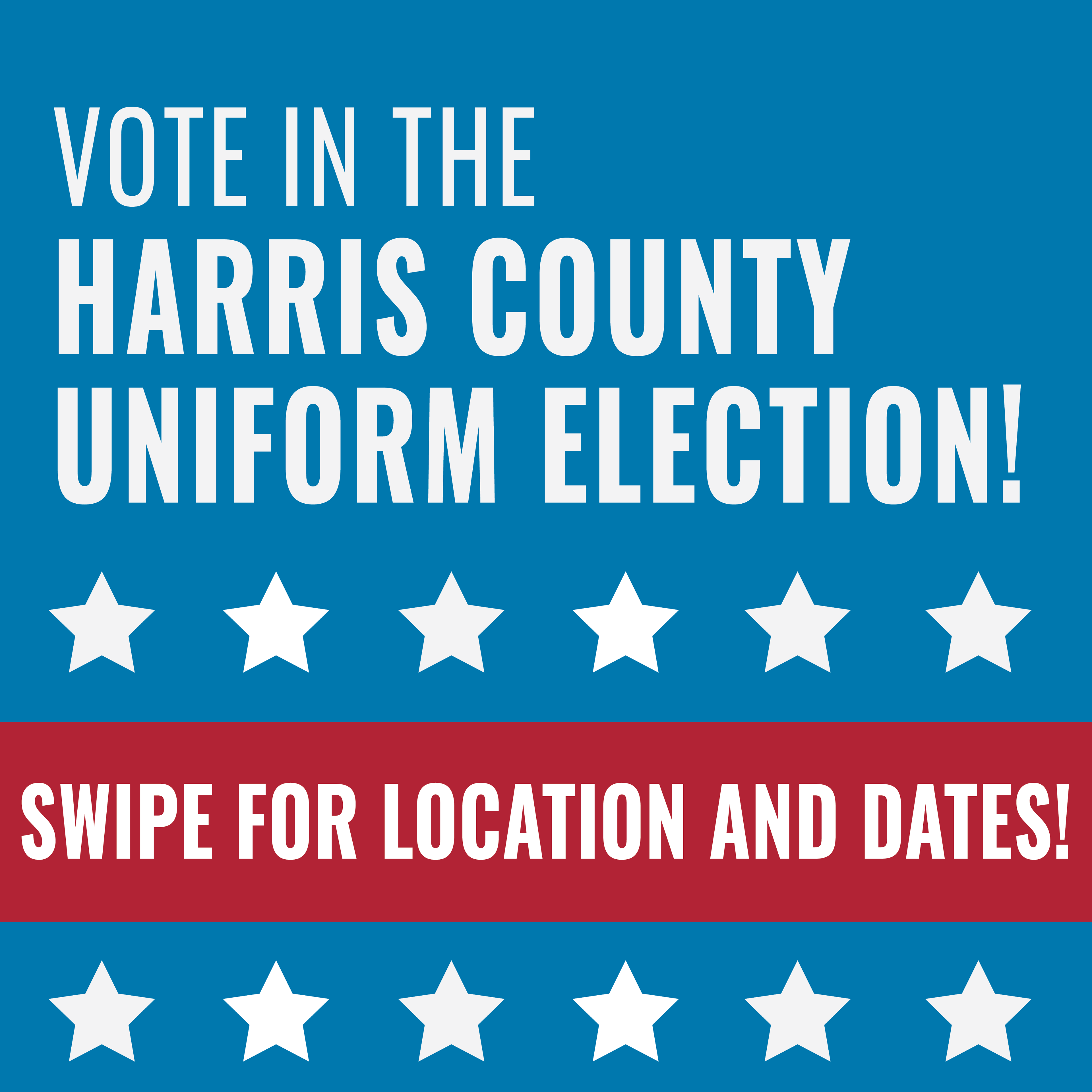 Harris County Uniform Election Scrolling Social Media Post