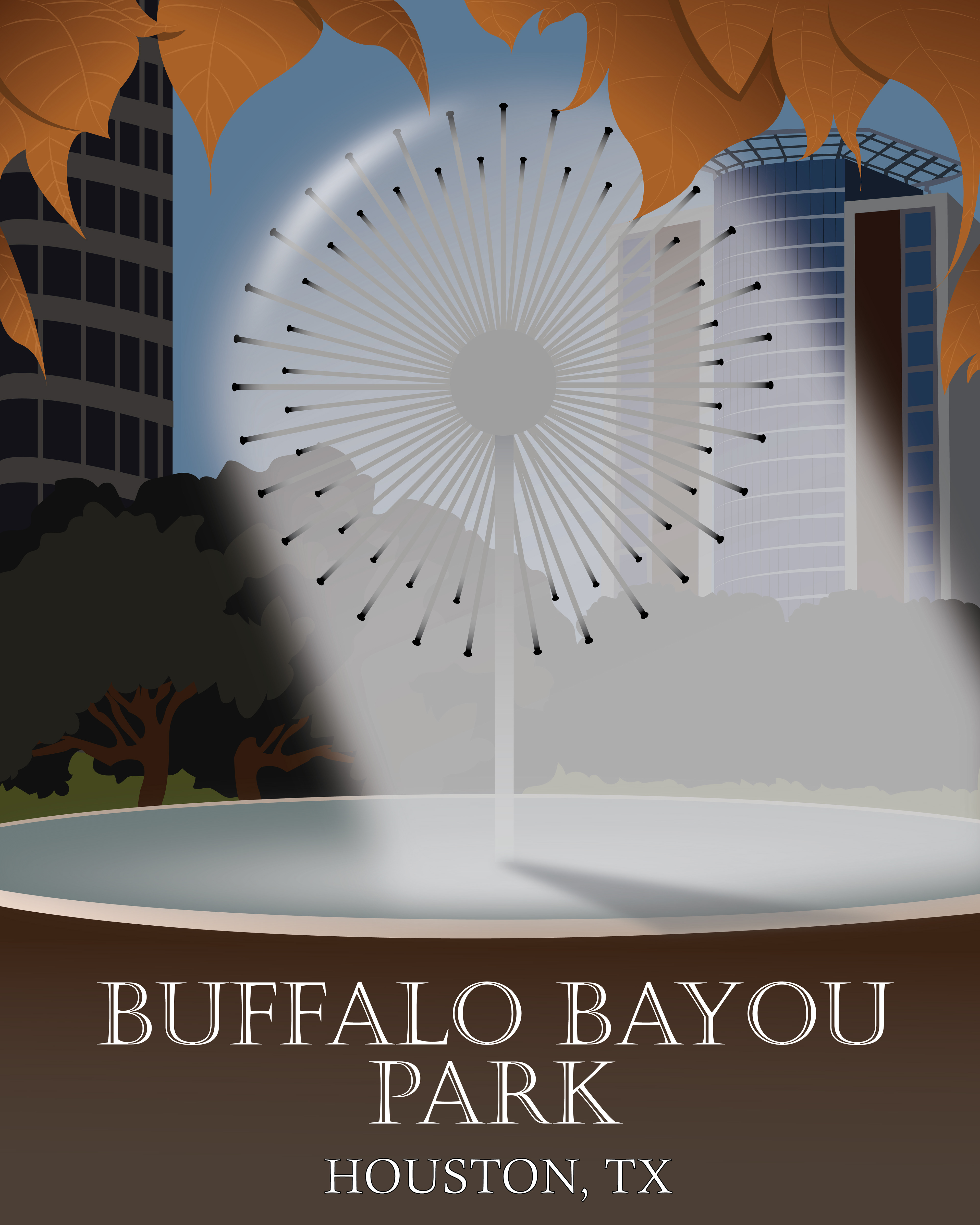 Buffalo Bayou Park Poster
