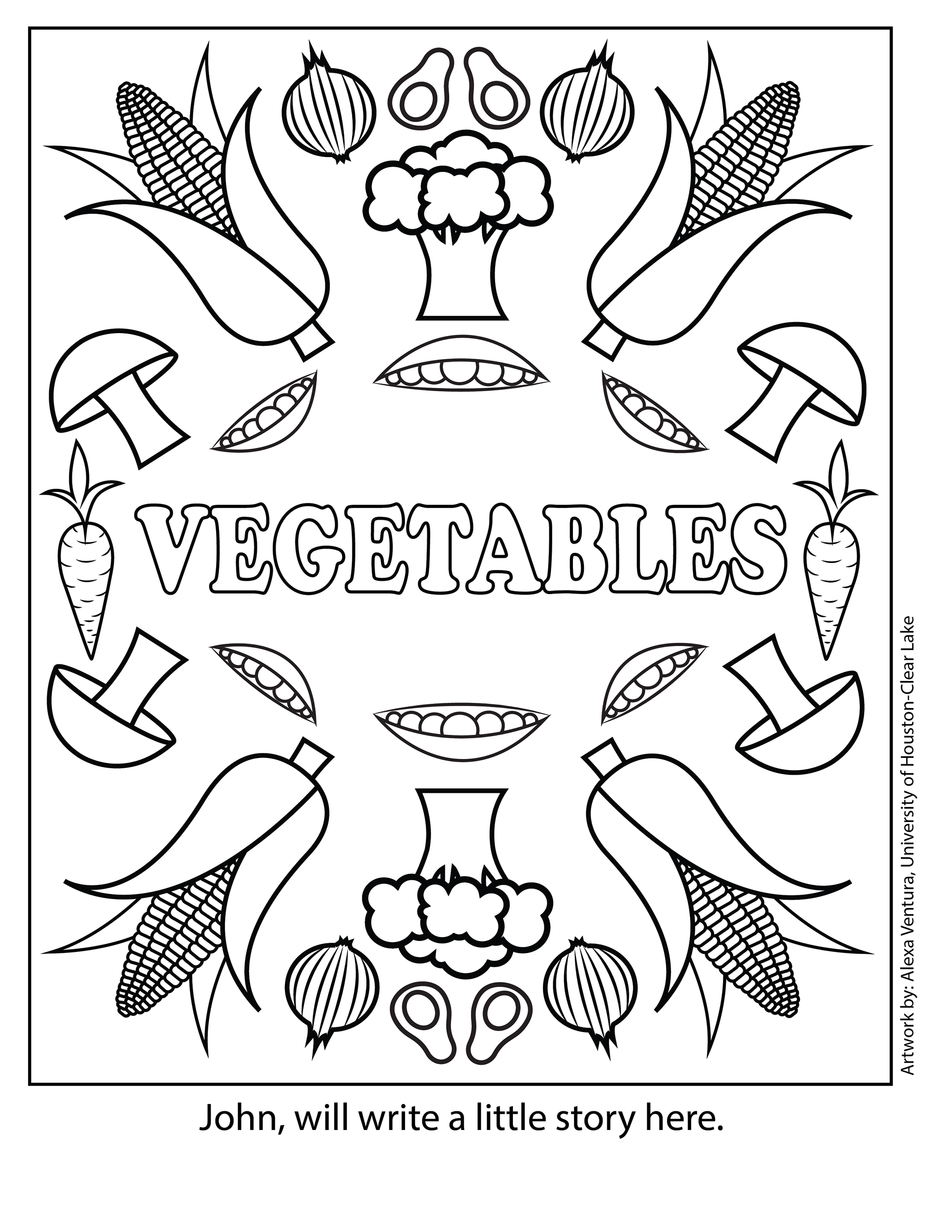 Vegetables Coloring Pages