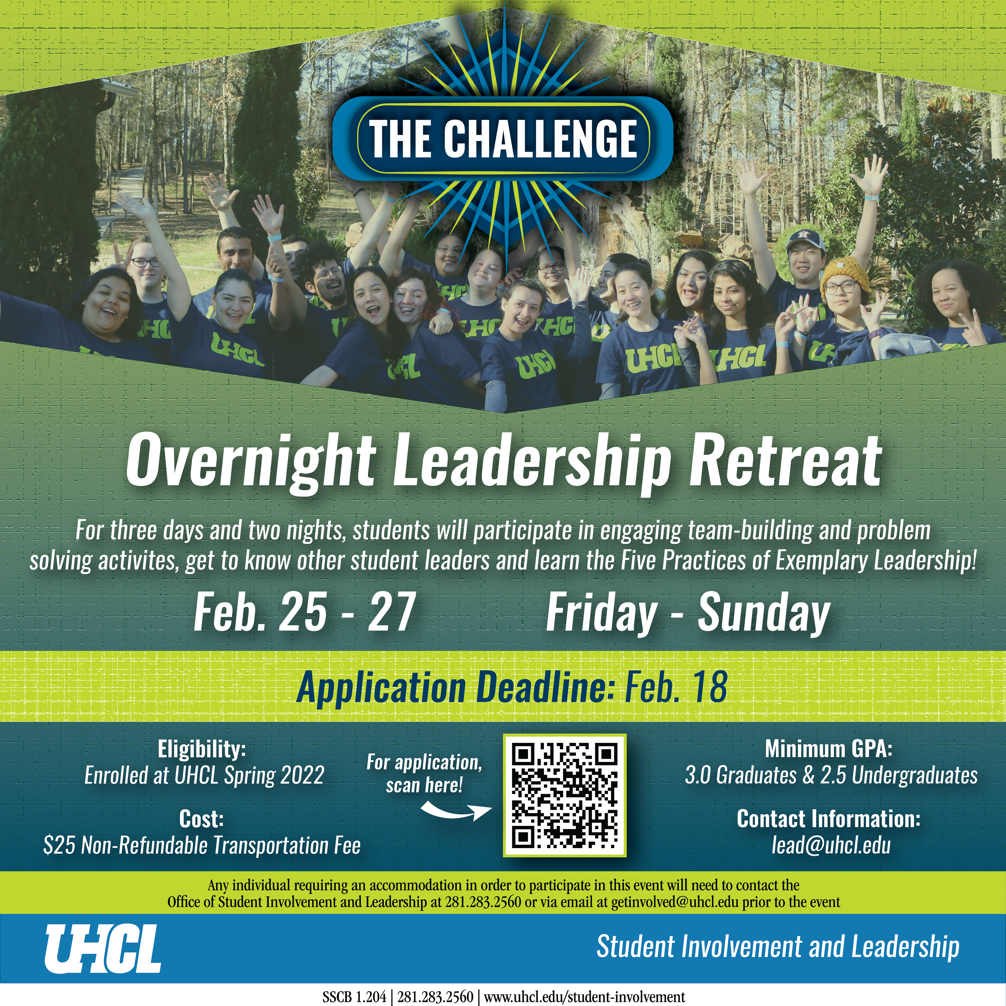 Overnight Leadership Retreat Social Media Post
