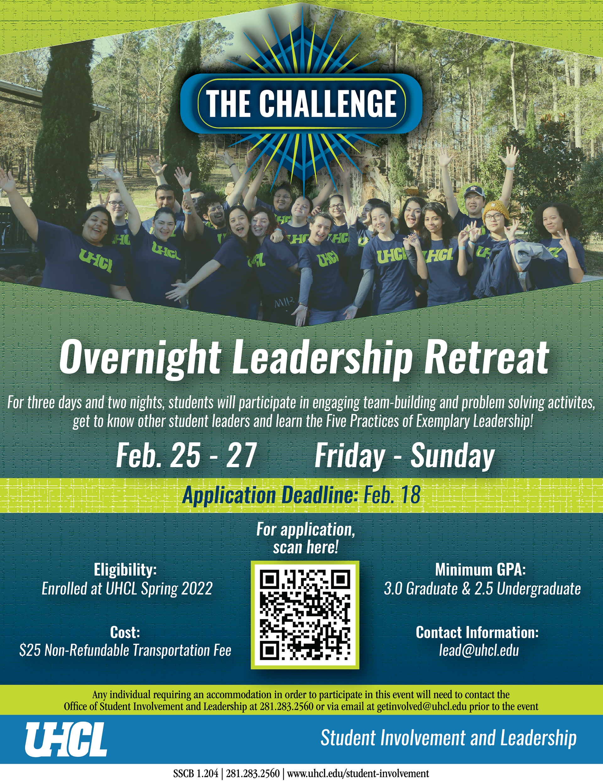 Overnight Leadership Retreat Flyer