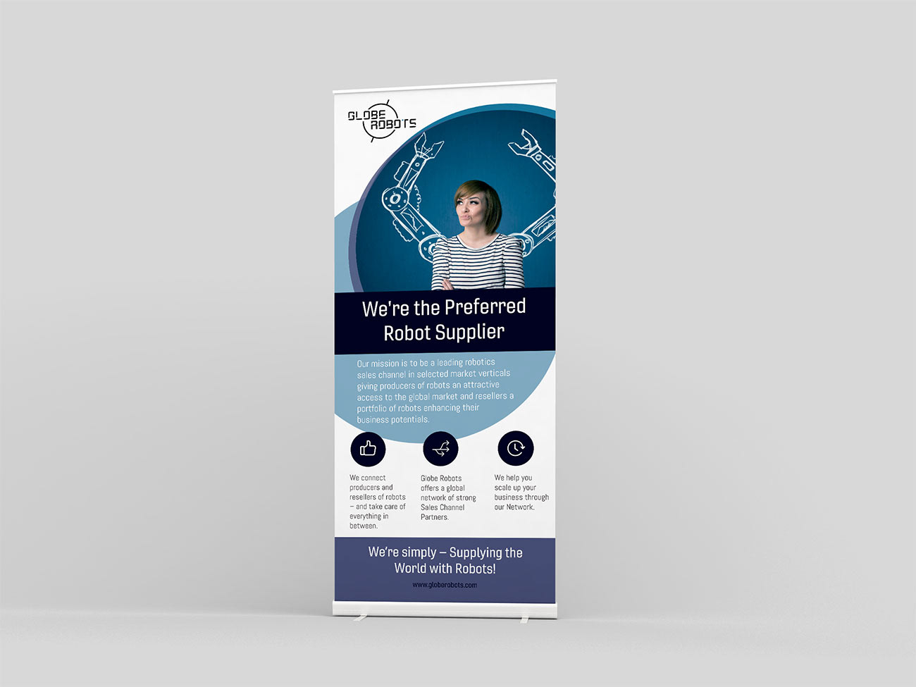 Globe Robots - roll-up