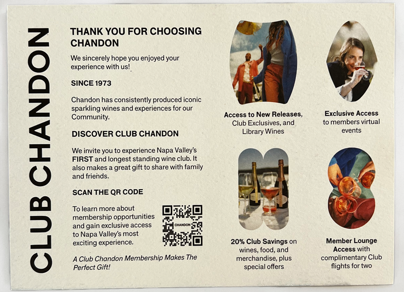 Welcome postcard for joining the club