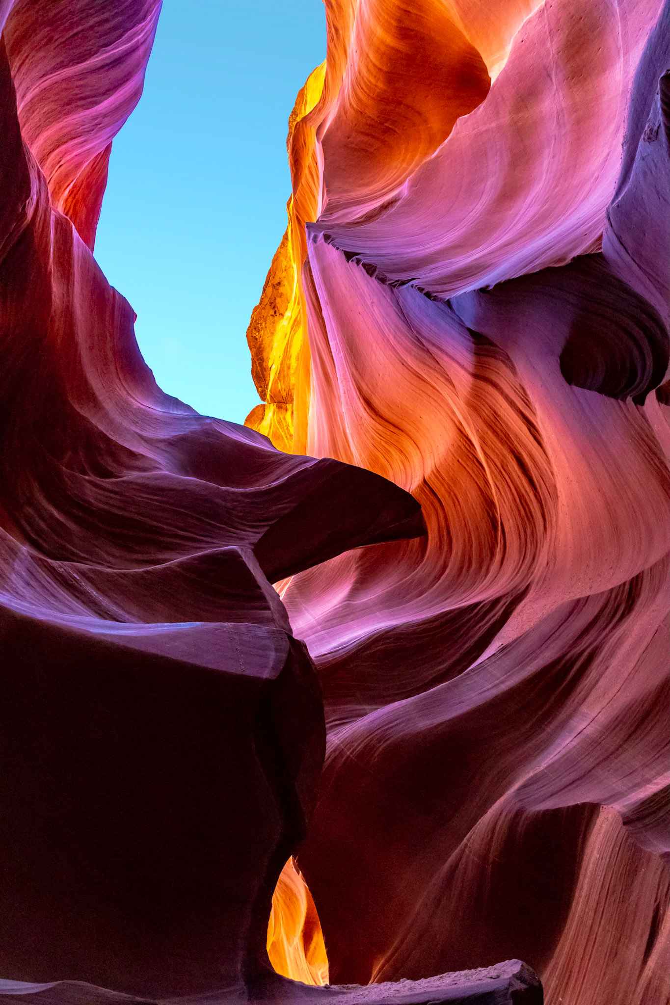 Never-ending curves and contours in Antelope Canyon.