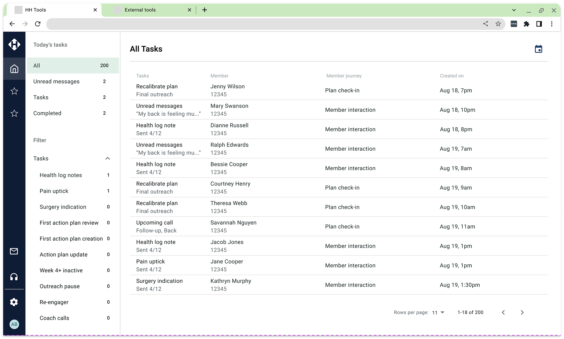 Added filtering categories under main sorting in the sidebar