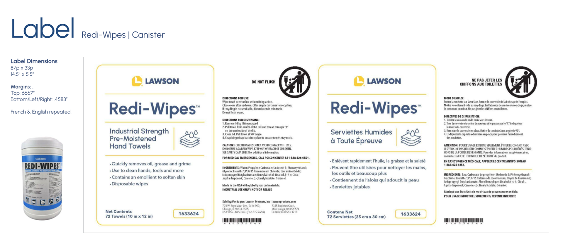 Label redesign