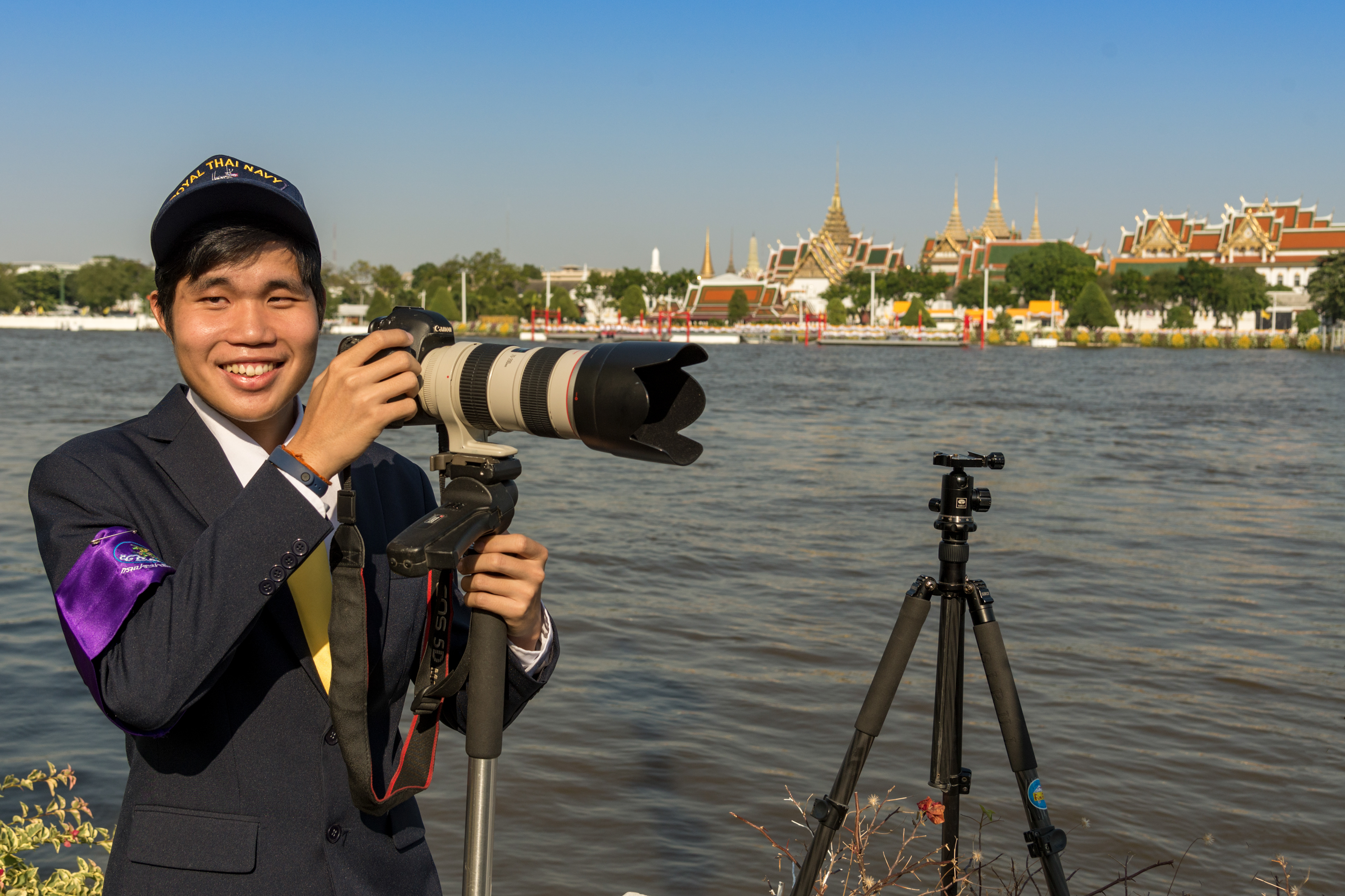 ONE OF PHOTOGRAPHER AT ROYAL BARGE PROCESSION DUE TO THE ROYAL CORONATION CEREMONY OF KING RAMA X 2019
