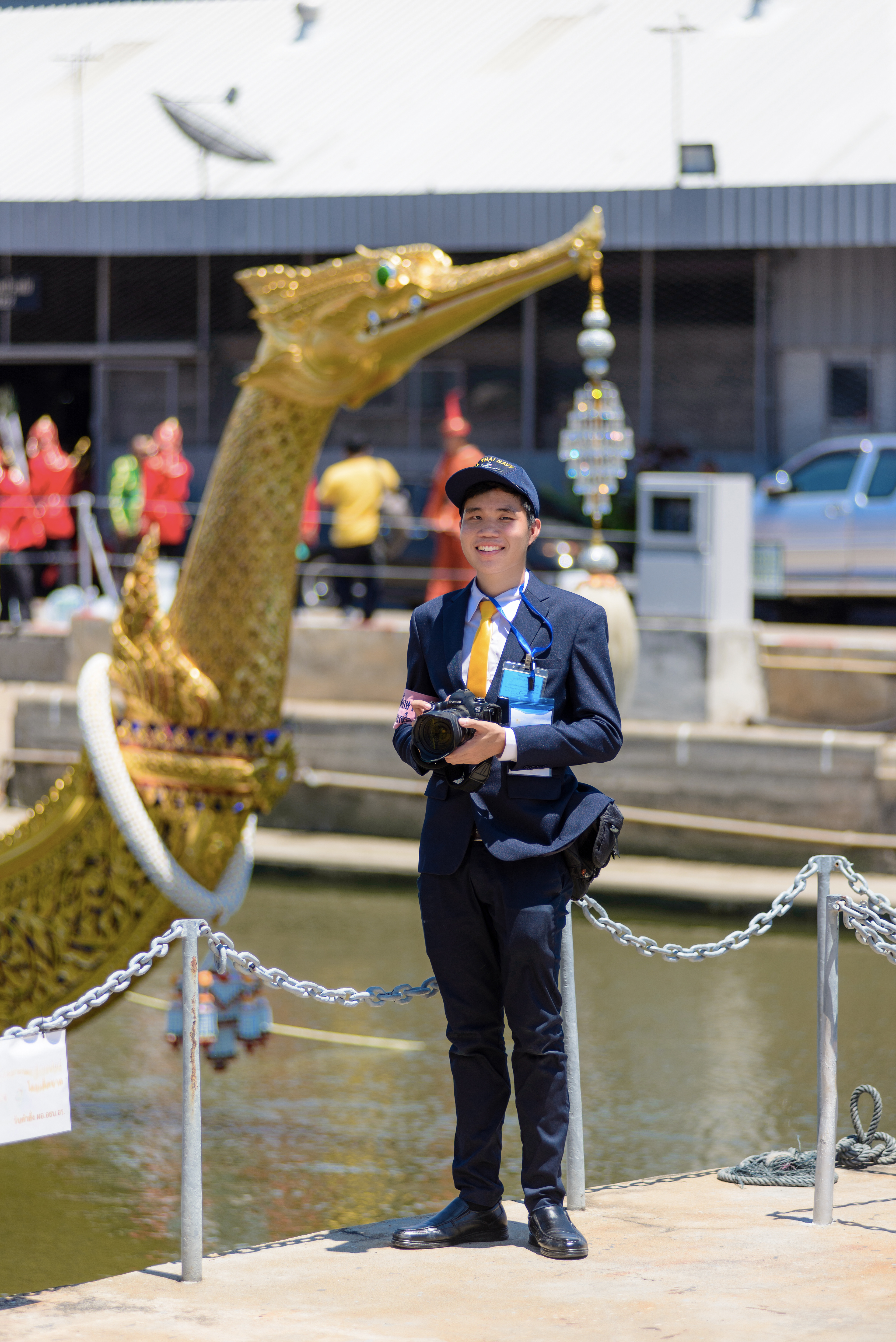 ONE OF PHOTOGRAPHER AT ROYAL BARGE PROCESSION DUE TO THE ROYAL CORONATION CEREMONY OF KING RAMA X 2019