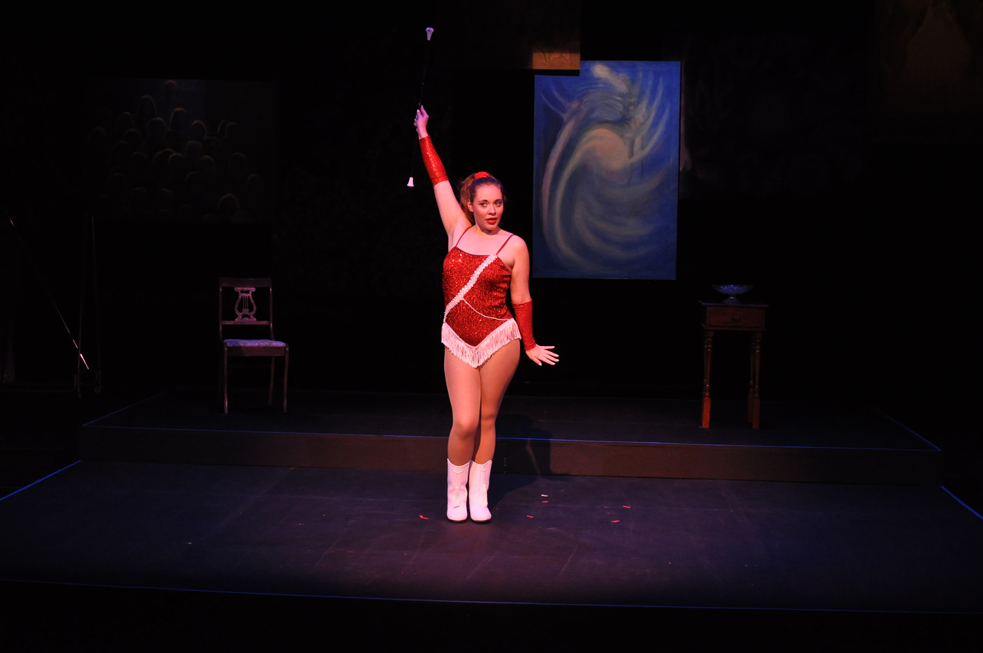 Added trim and arm bands to leotard