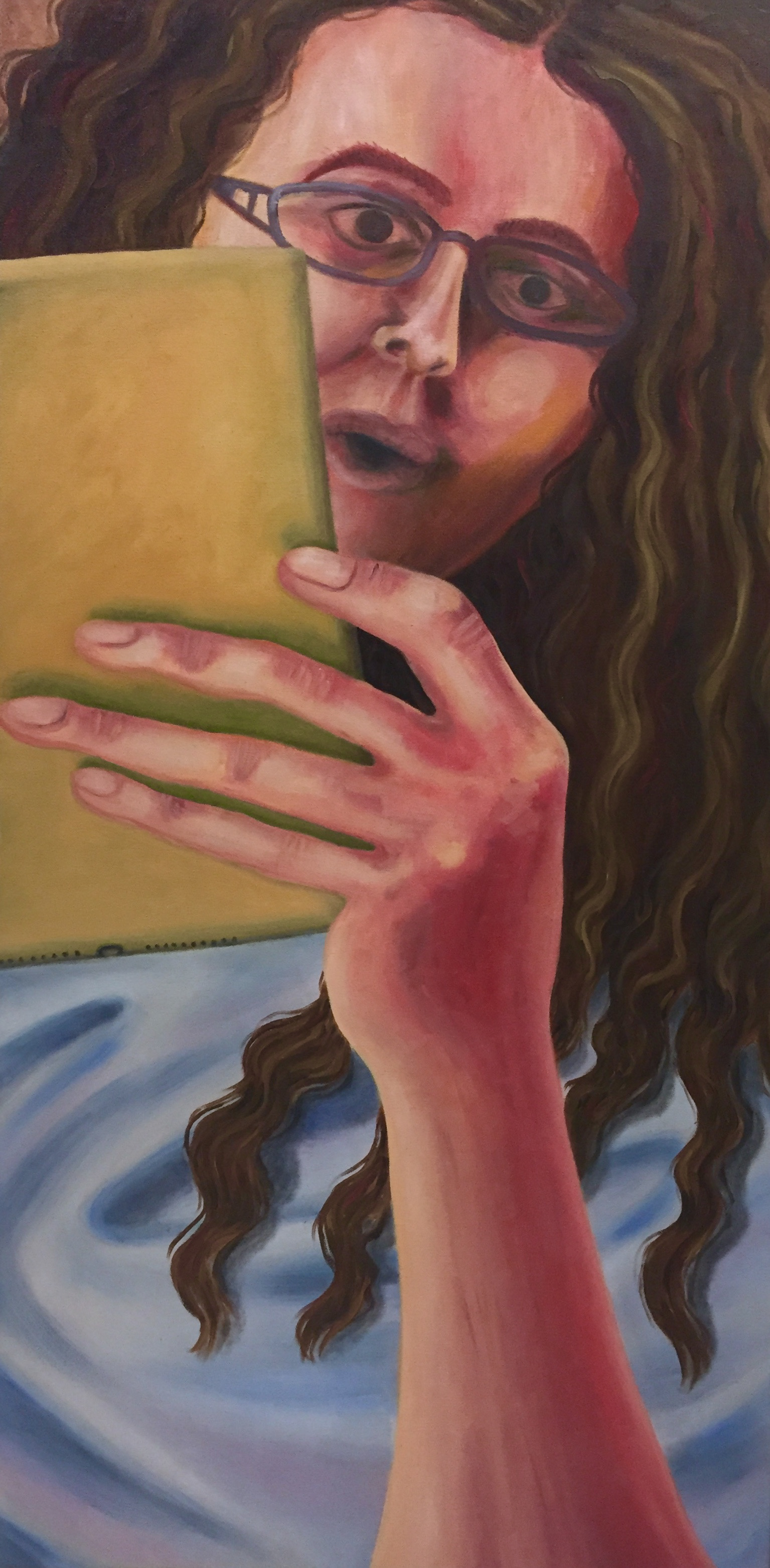 “Moms On Facebook” 20″x40″, Oil on canvas, 2019