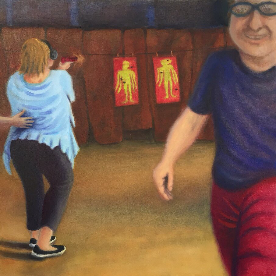 “Code Green: Mission Martian”, 16″x16″, Oil on Canvas, 2019