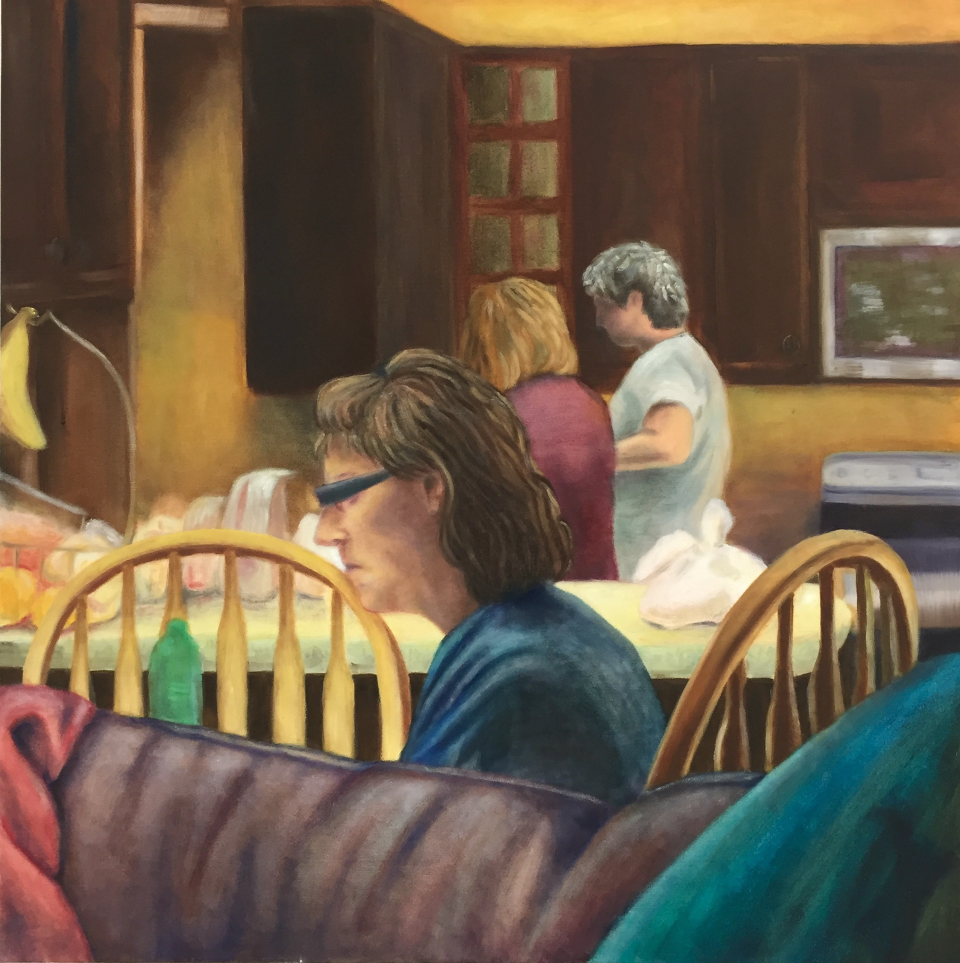 "Virgo Thoughts" 30"x30", Oil on Canvas, 2019