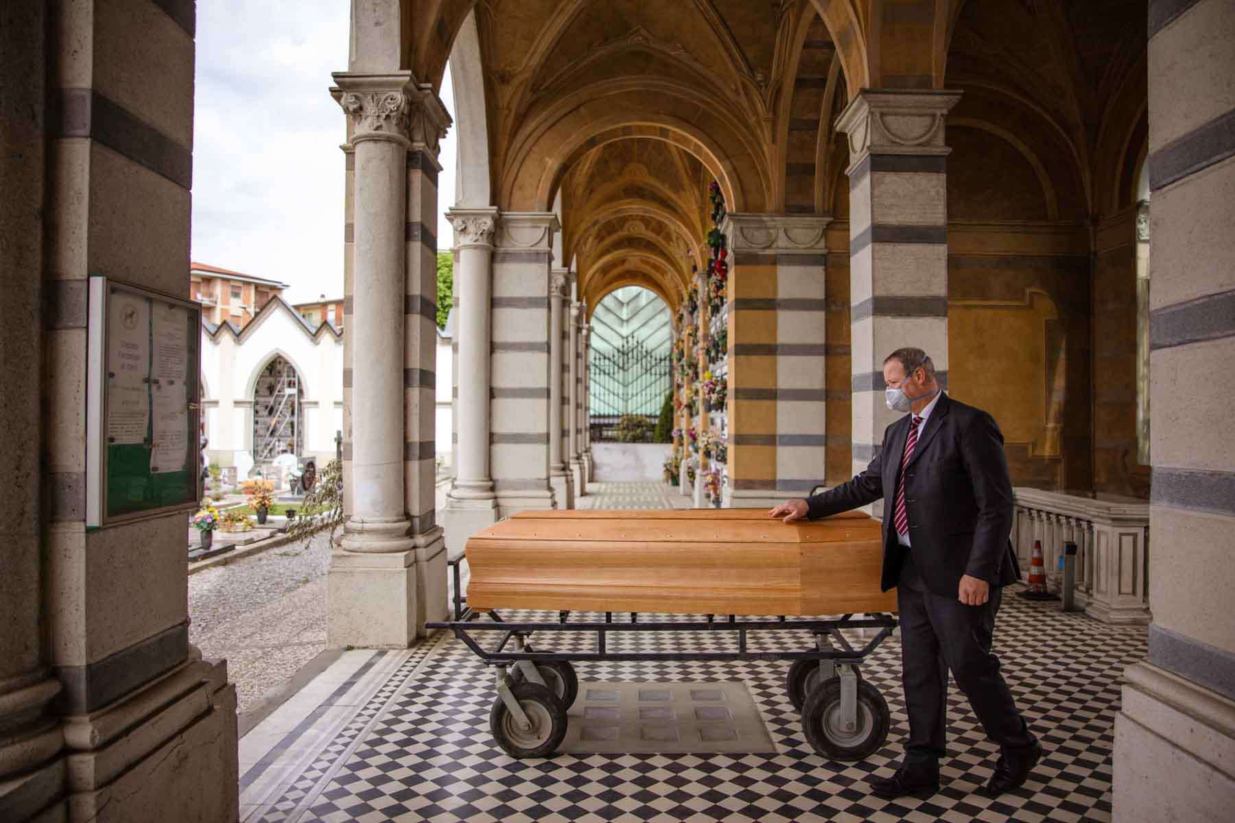A gravedigger preparing for the funeral