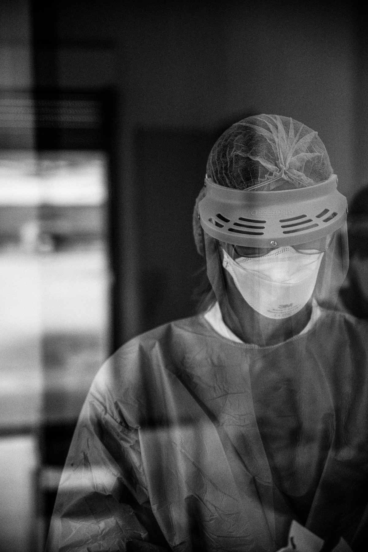 Nurse in charge of doing Covid Tests