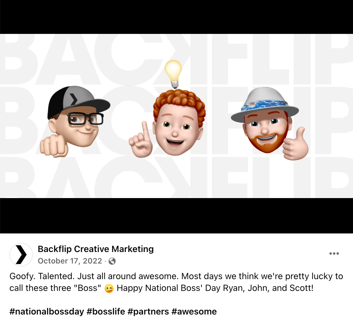 Backflip: Bosses Day (Design)