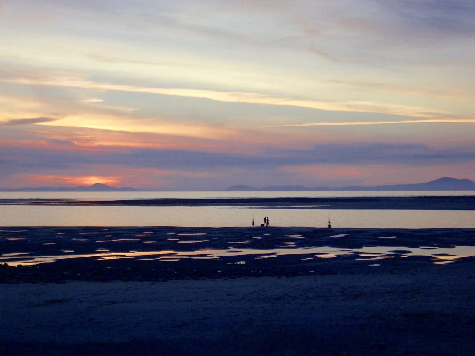 Fairbourne Blue Flag Beach at Sunset