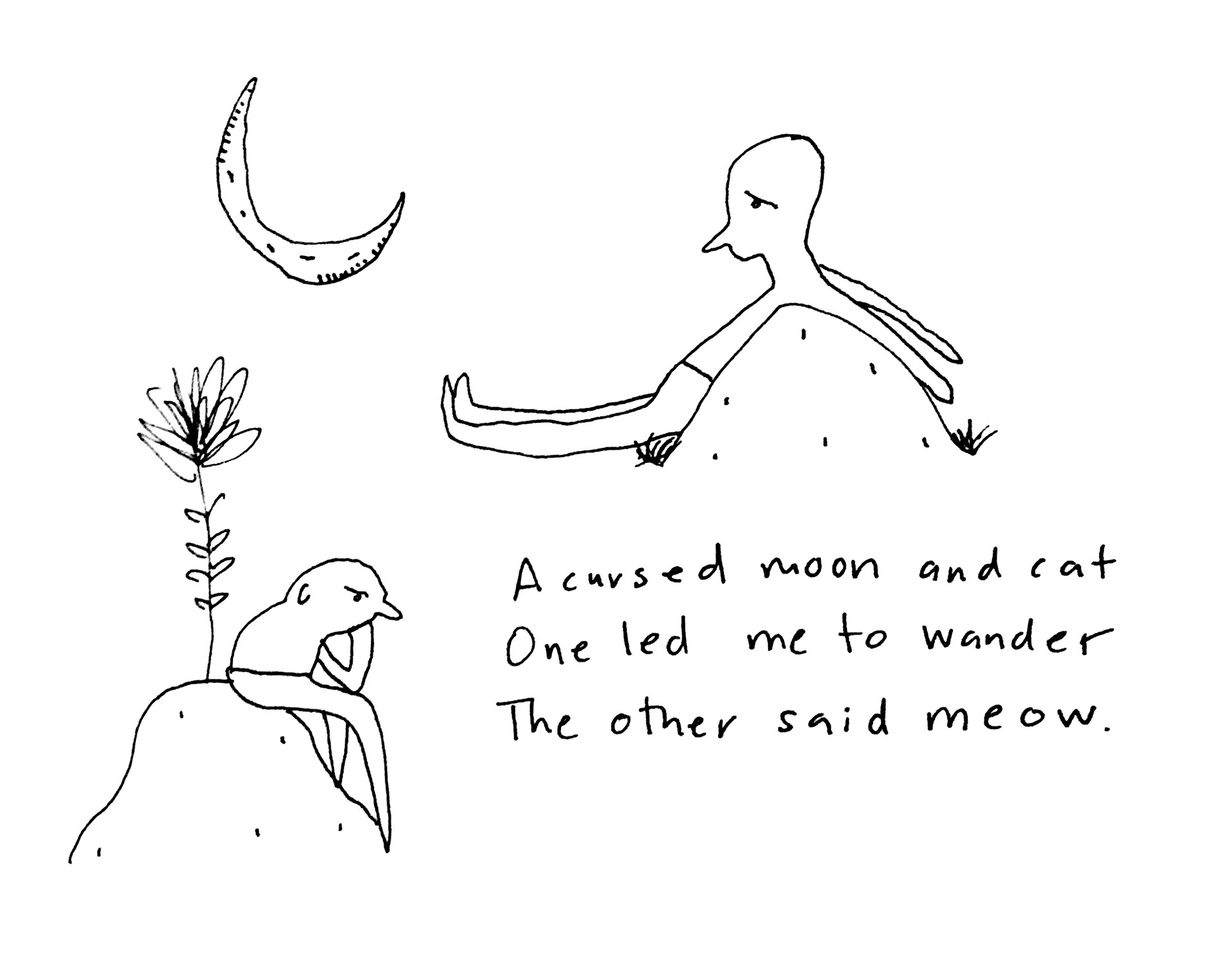 cursed haiku illustration by Natalie Peralta 