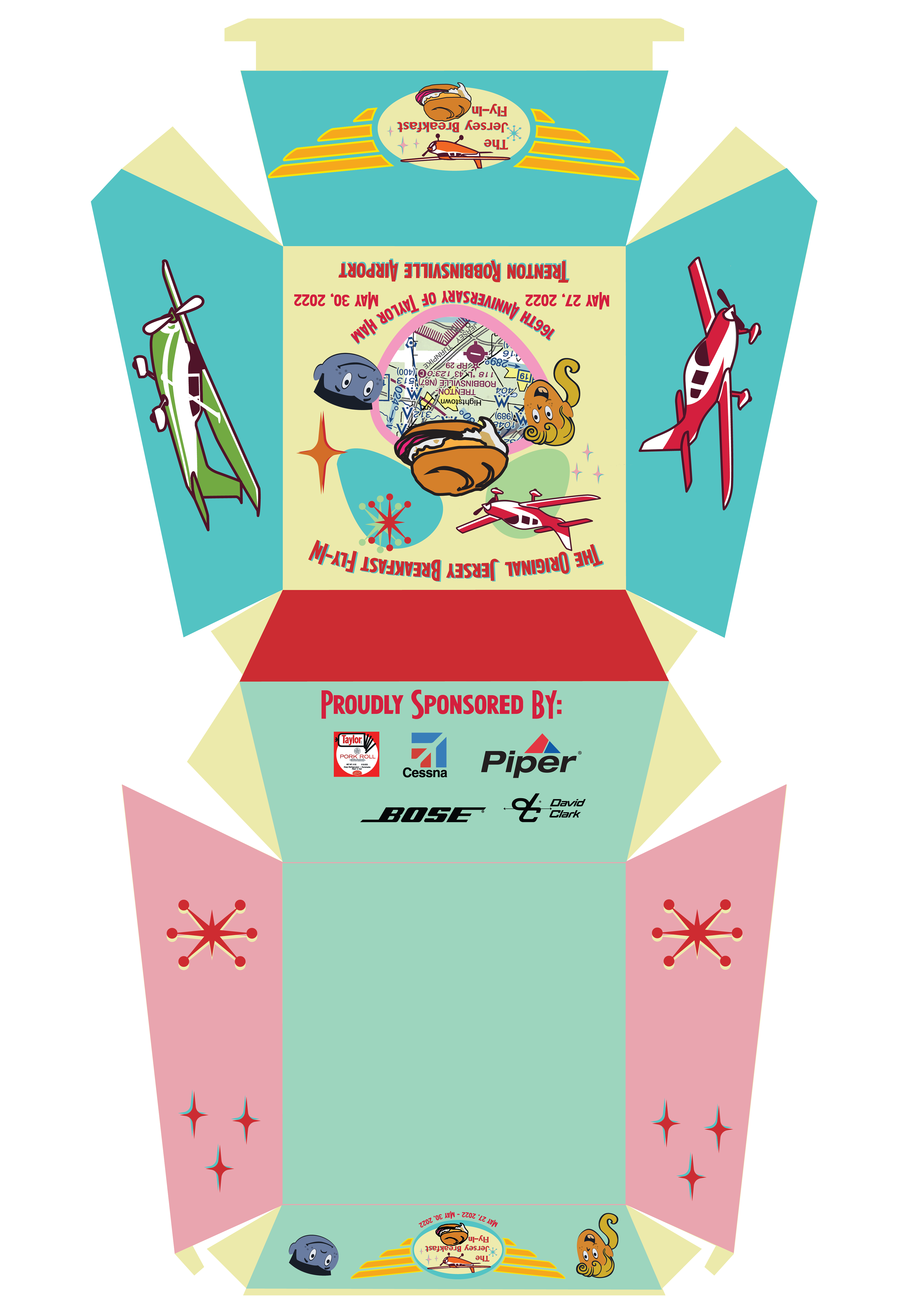 Swag Box / Sandwich Clamshell Package Design
