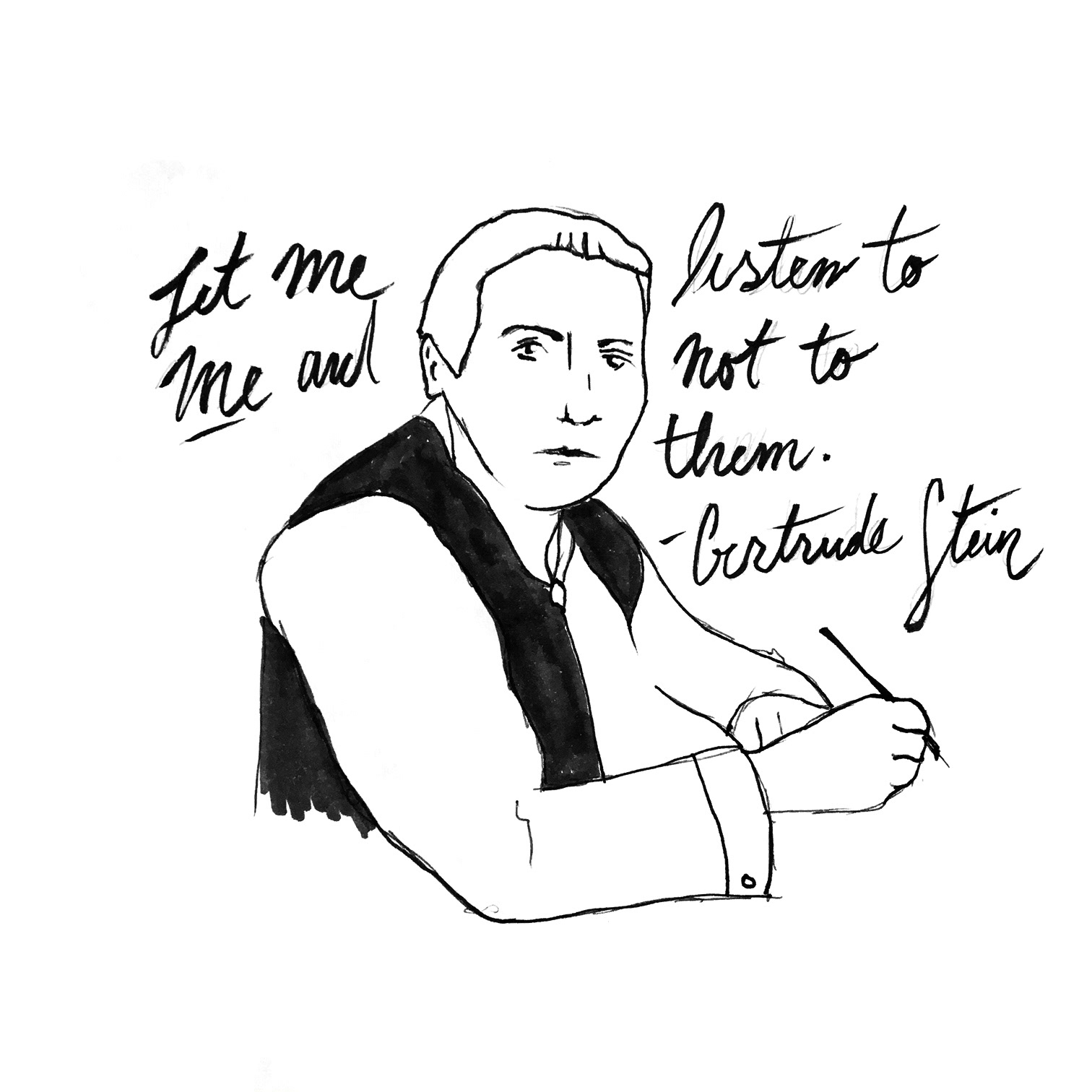 Illustration of Gertrude Stein