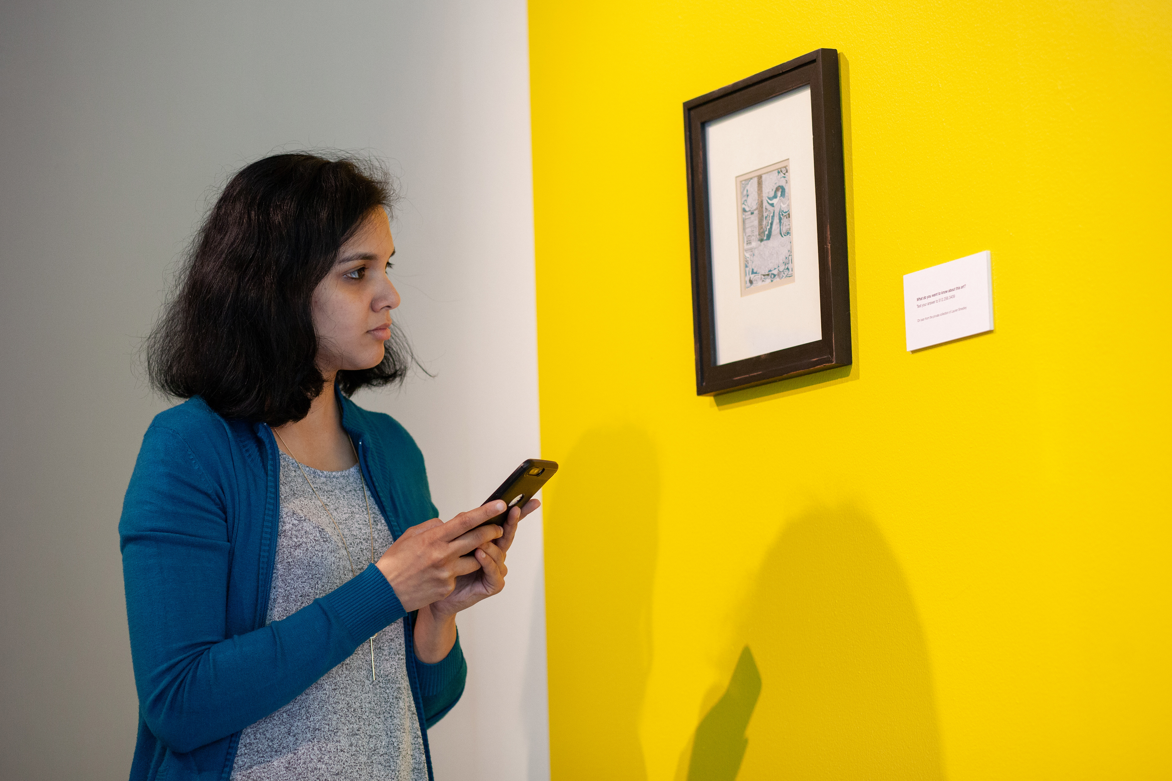 Visitor texting their response
