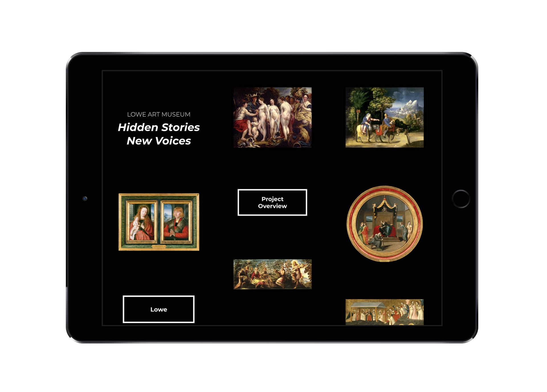 Tablet view of the Kress app