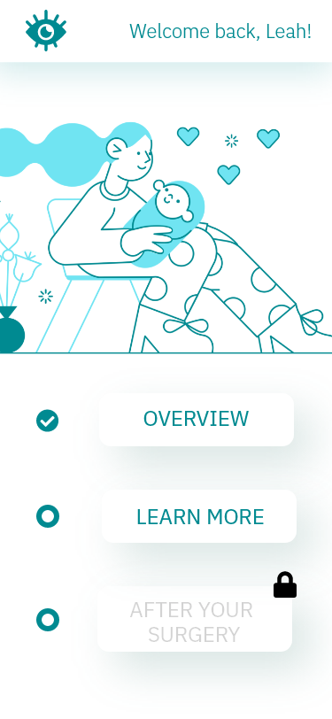 "Learn More" is unlocked after reading through "Overview"