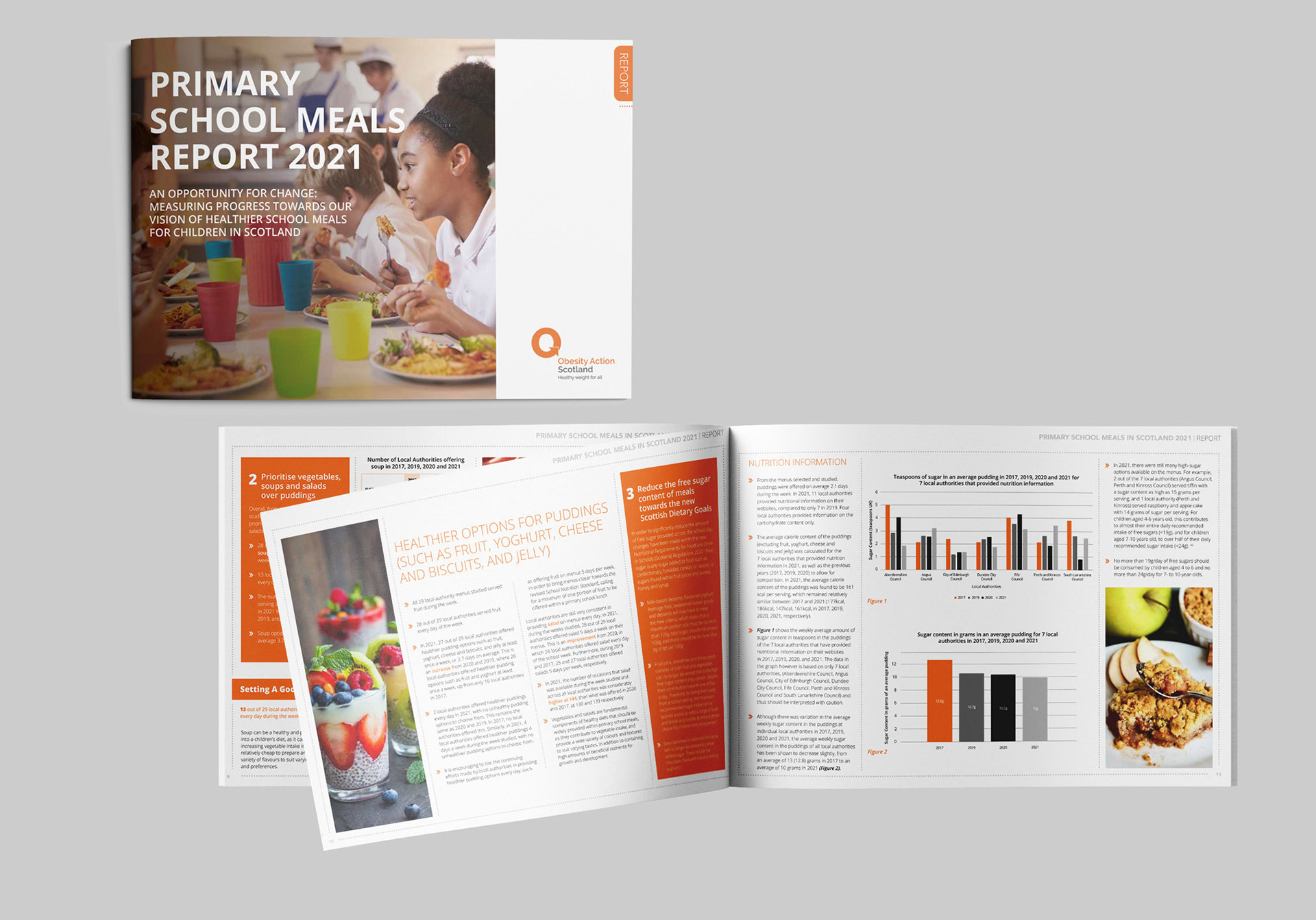primary school meals report 2021 cover and some pages within
