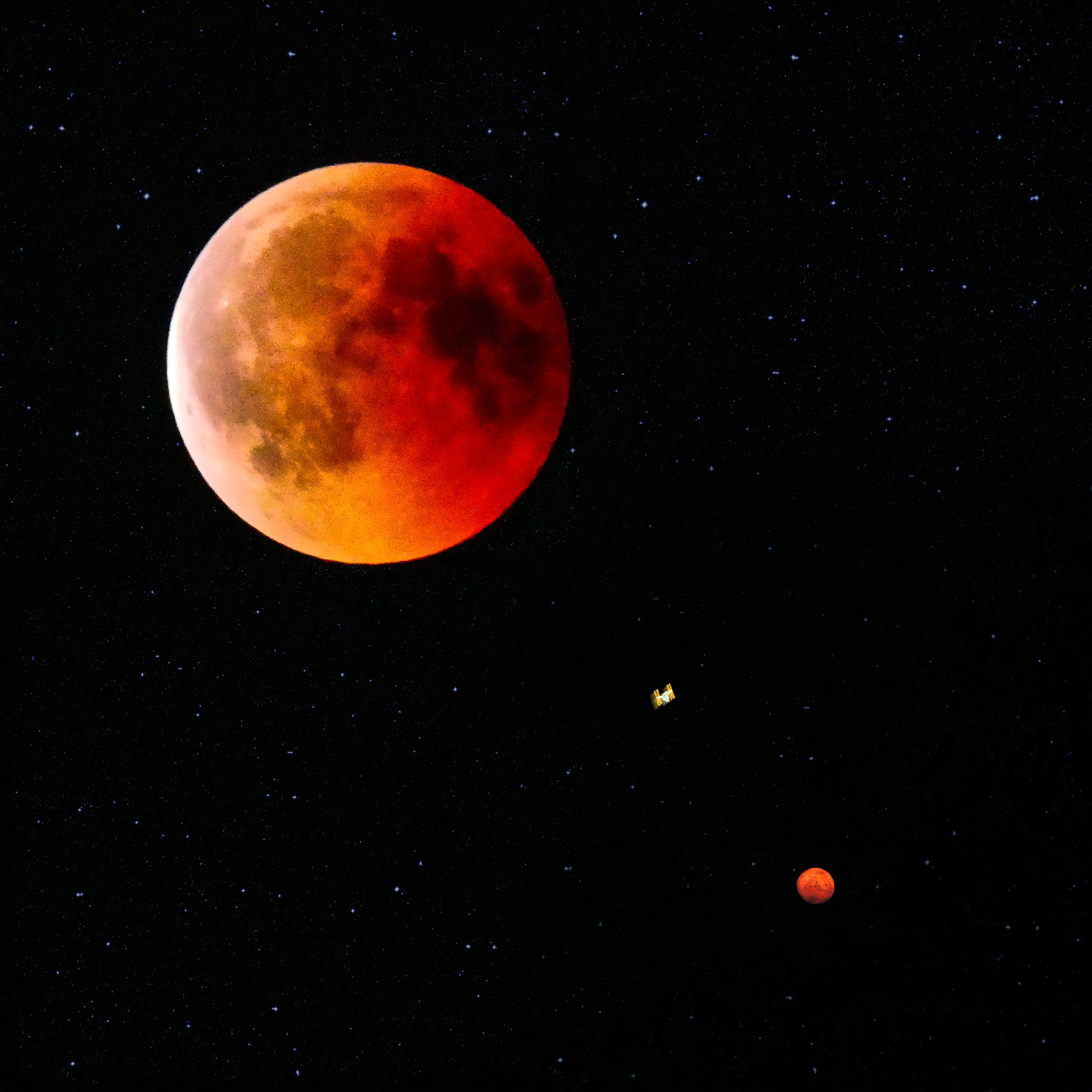 BLOODMOON + ISS + MARS