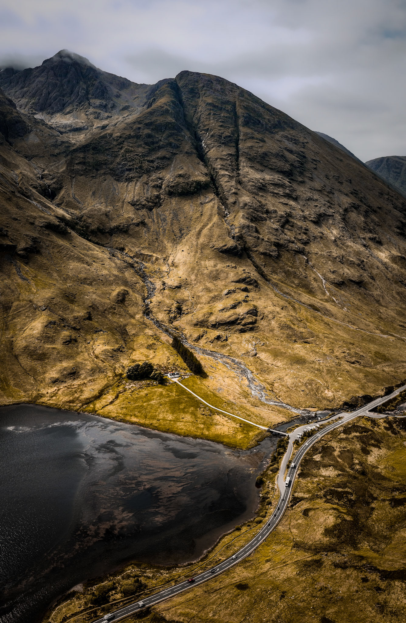 Achnambeithach Cottage - Glen Coe - Aerial View