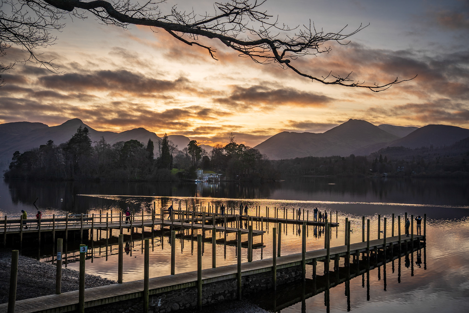 Keswick Landing Stages Sunset