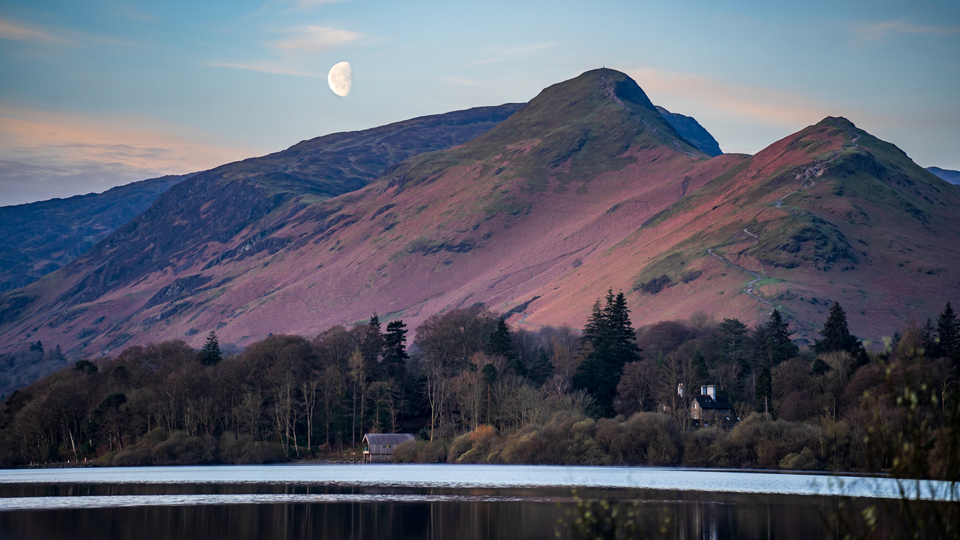Catbells at Moonset