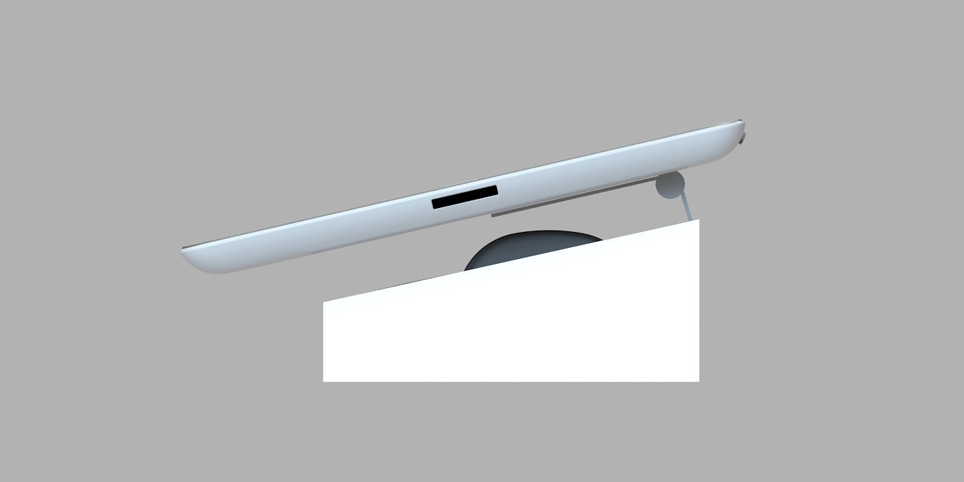demo product hides under iPad