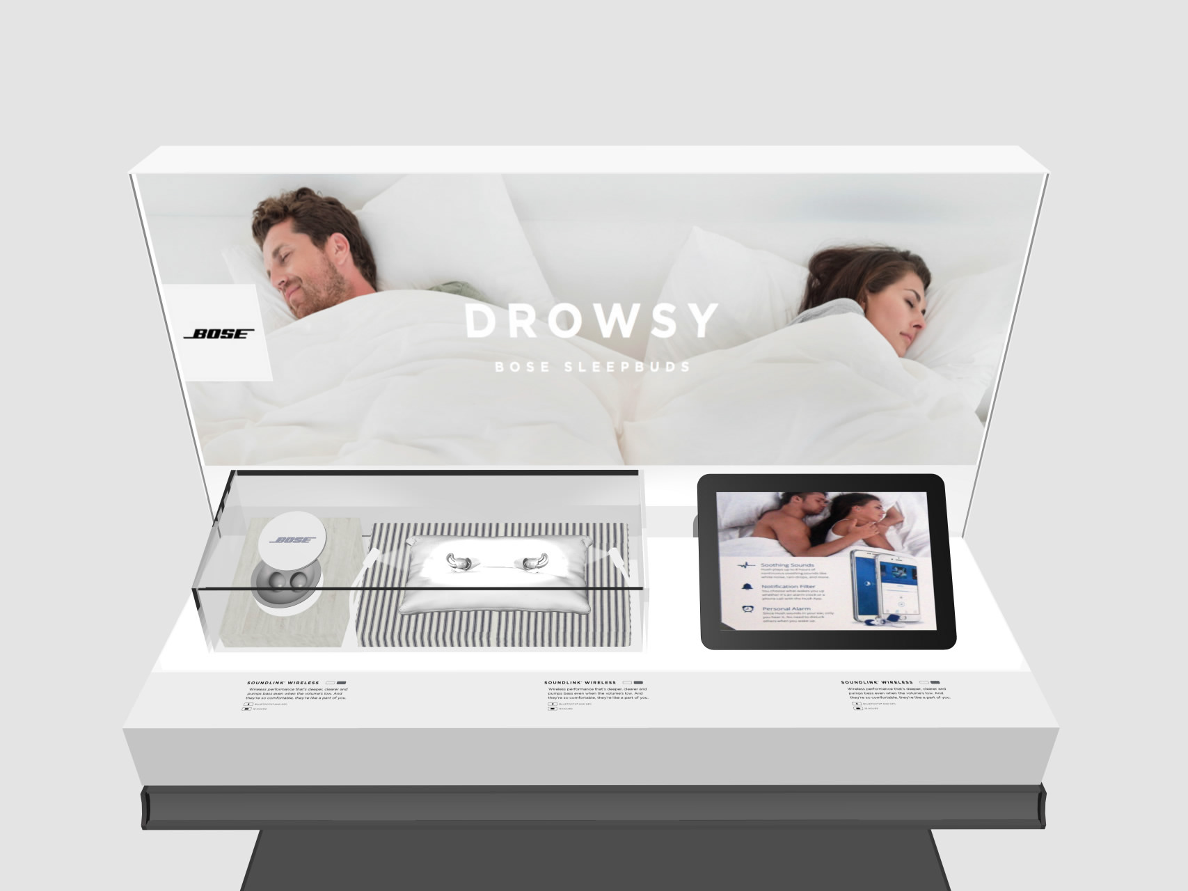 BOSE noise-masking sleep buds automated display