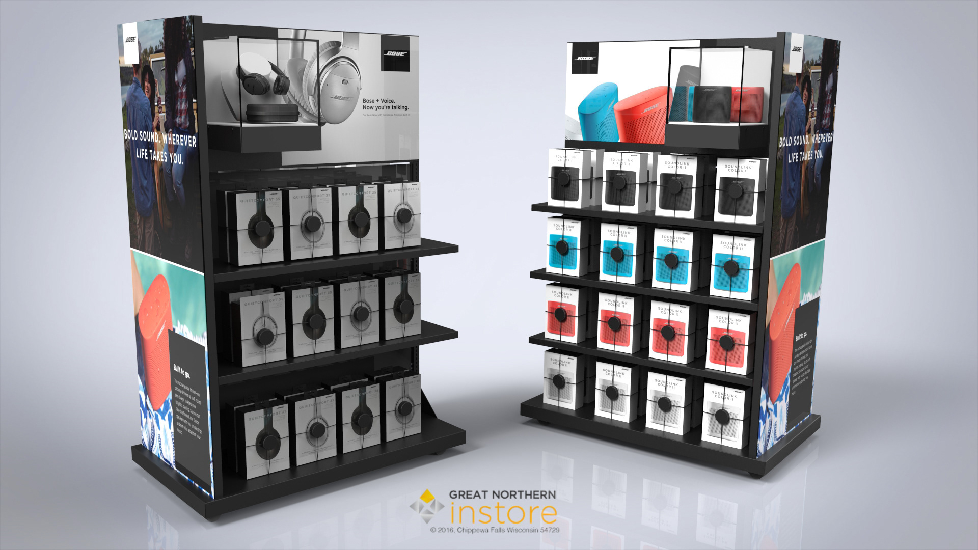 BOSE Best Buy promotional feature aisle display
