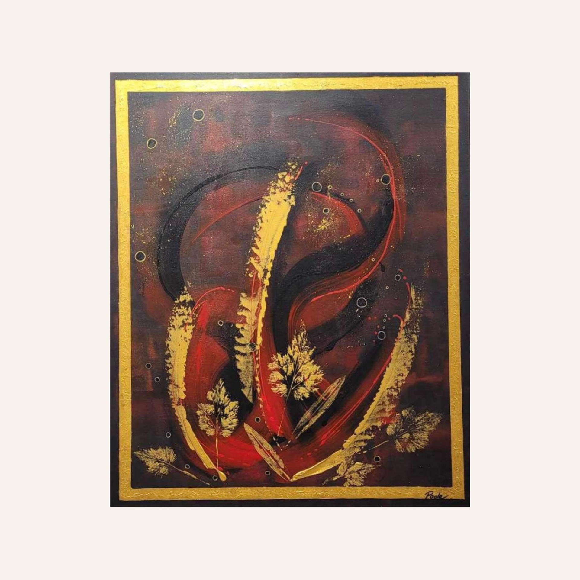 "Immortelle", 73x60. 2022. Collection privée. Pensées autour de l'immortalité et la renaissance.