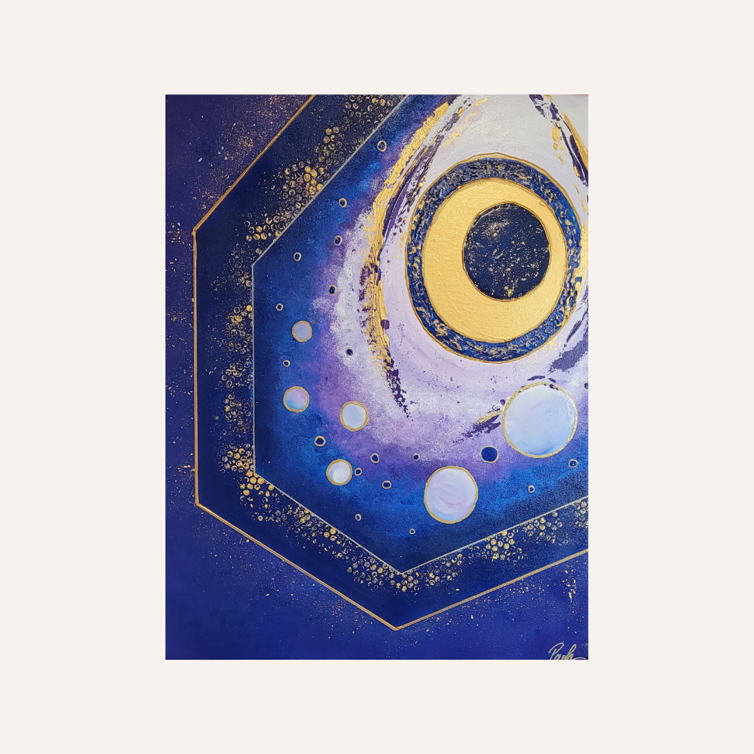 "Joyaux d'un ciel d'hiver", 61x50, 2024. Collection privée.
