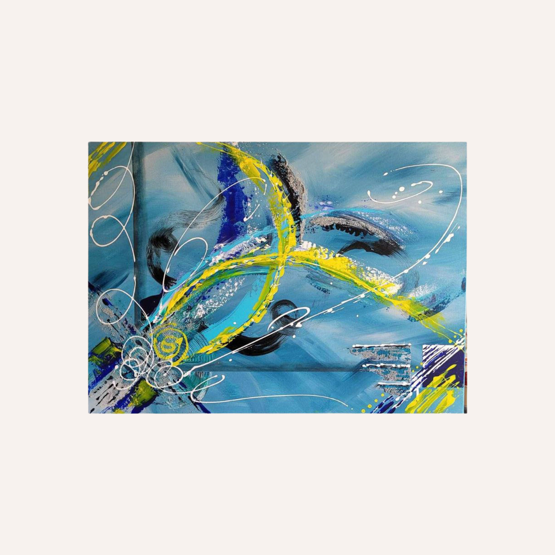 "Ronde marine", 81x60, 2020. Tarif: 400 euros.