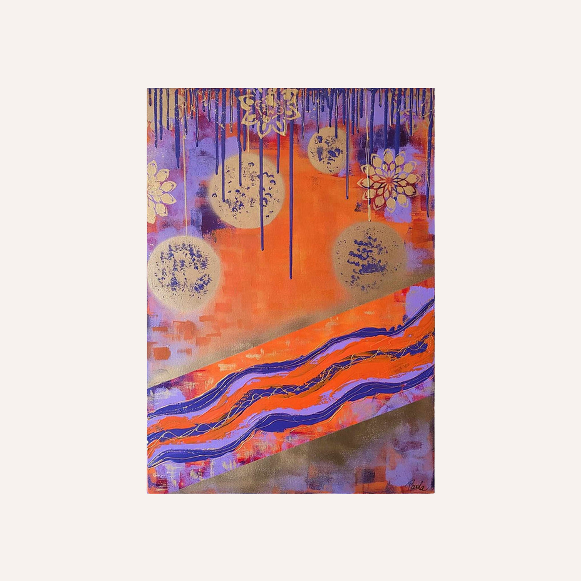 "World of good vibes", 50x70, 2023. Tarif: 300 euros.