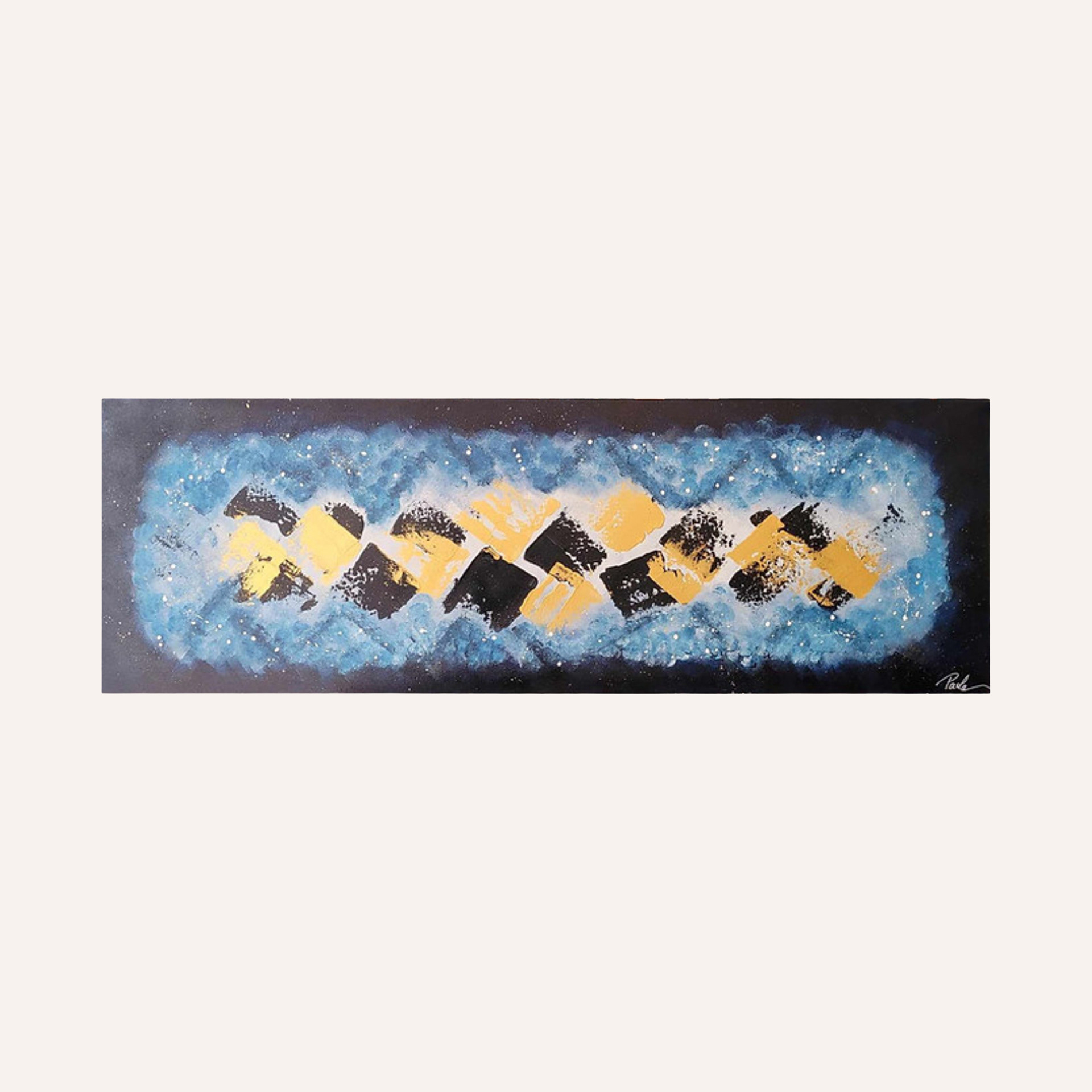 "Nuit étoilée", 40x120, 2023. Tarif: 400 euros.
