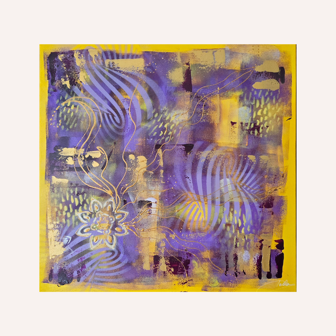 " Le temps d'un été ", 50x50, toile 3D, 2025. Vendue
