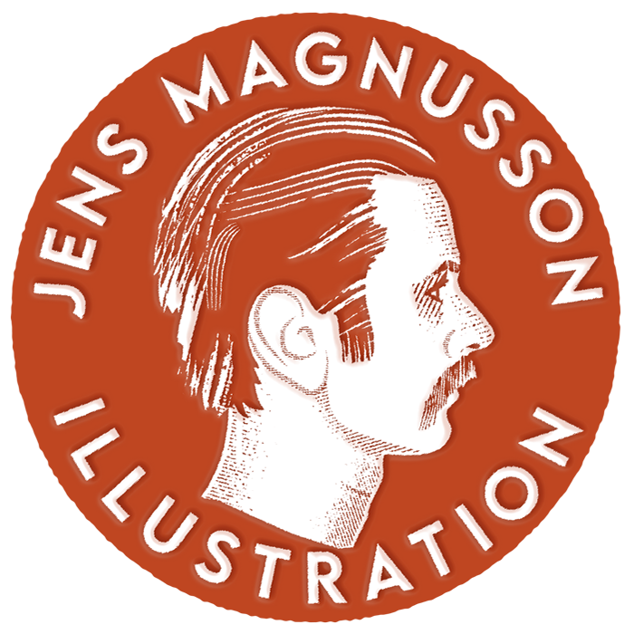Jens Magnusson illustration logo