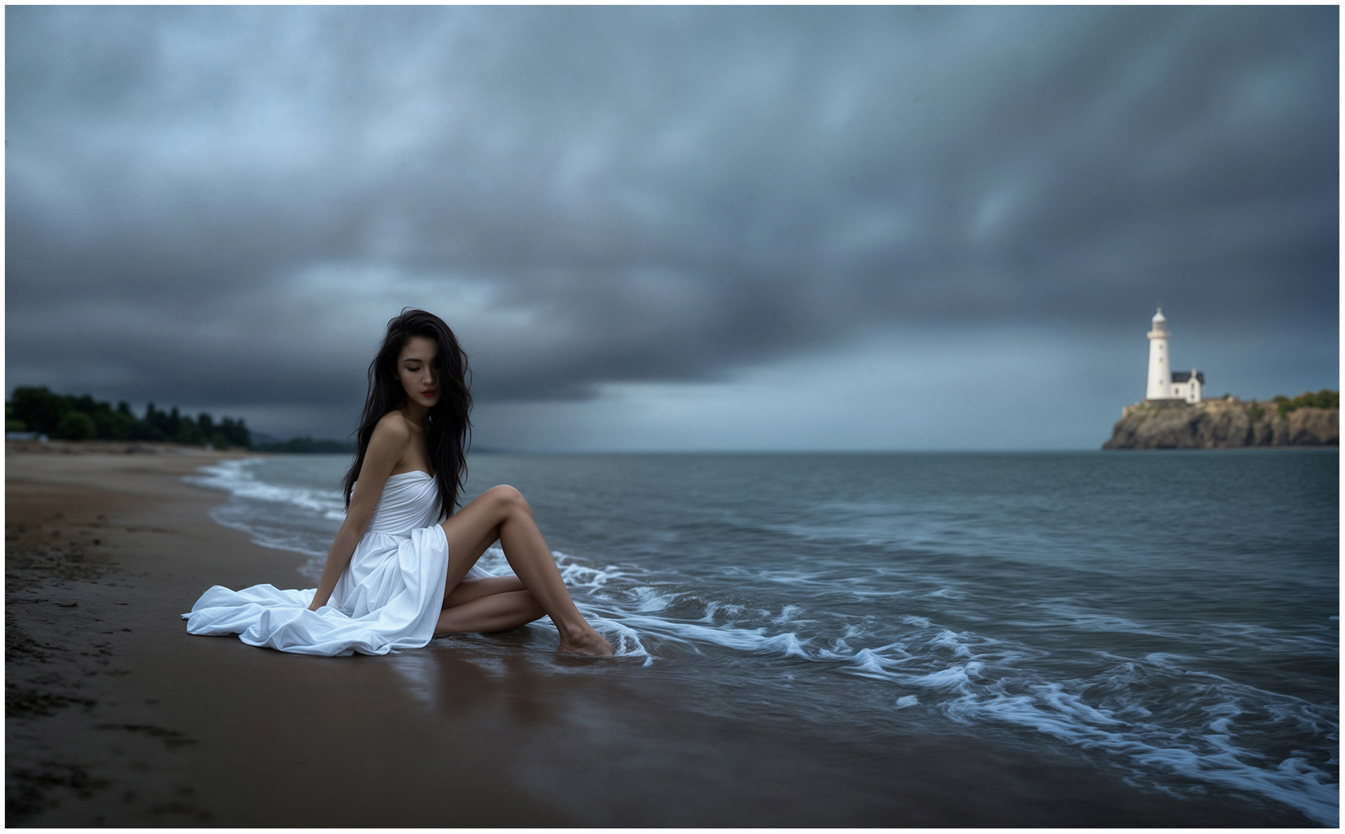 Reflections by the sea